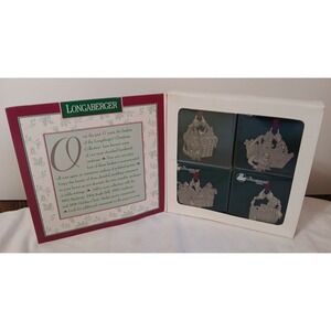 Longaberger Pewter Basket Ornaments Commemorative Christmas Collection 1997 READ